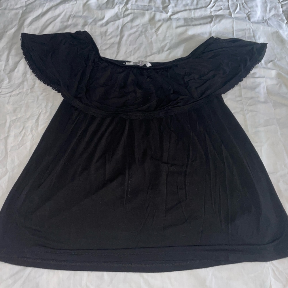 Black off the shoulder top